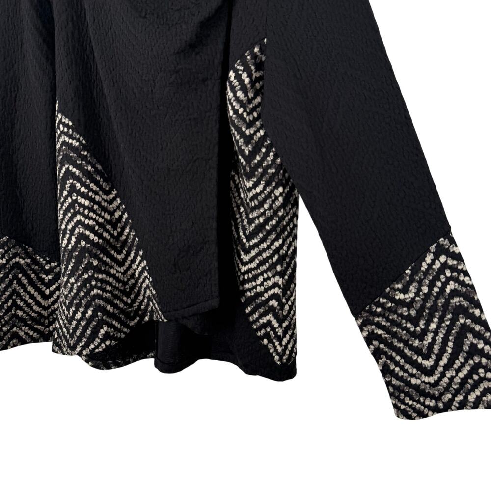 Lemon Grass Womens Medium Wearable Art to Wear Black Jacket Blouse Shirt Top - Picture 5 of 8